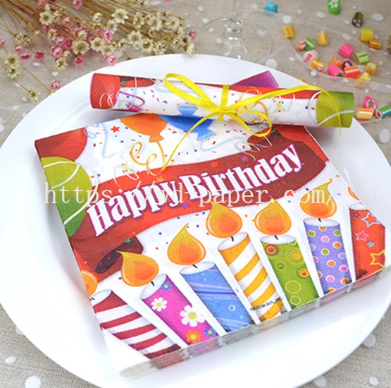 happy birthday paper napkins